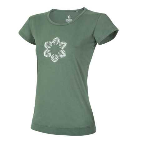 Ocun - Camiseta Clásica Flor Orgánica, camiseta mujer