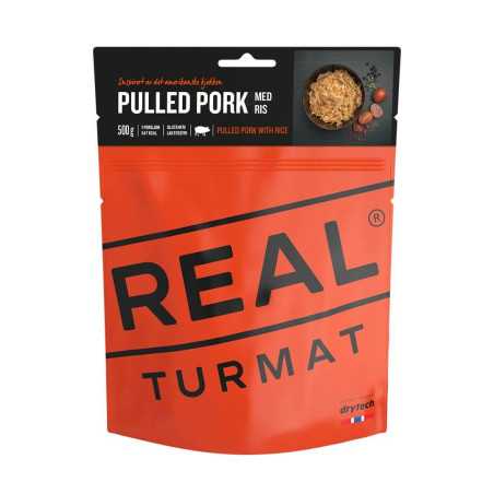 Acheter Real Turmat - Porc effiloché avec riz, repas en plein air debout MountainGear360