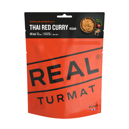 Real Turmat - Thai Red Curry, outdoor meal