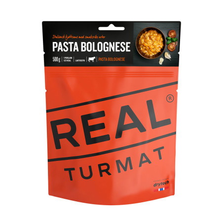 Real Turmat - Pasta Bolognese, outdoor meal