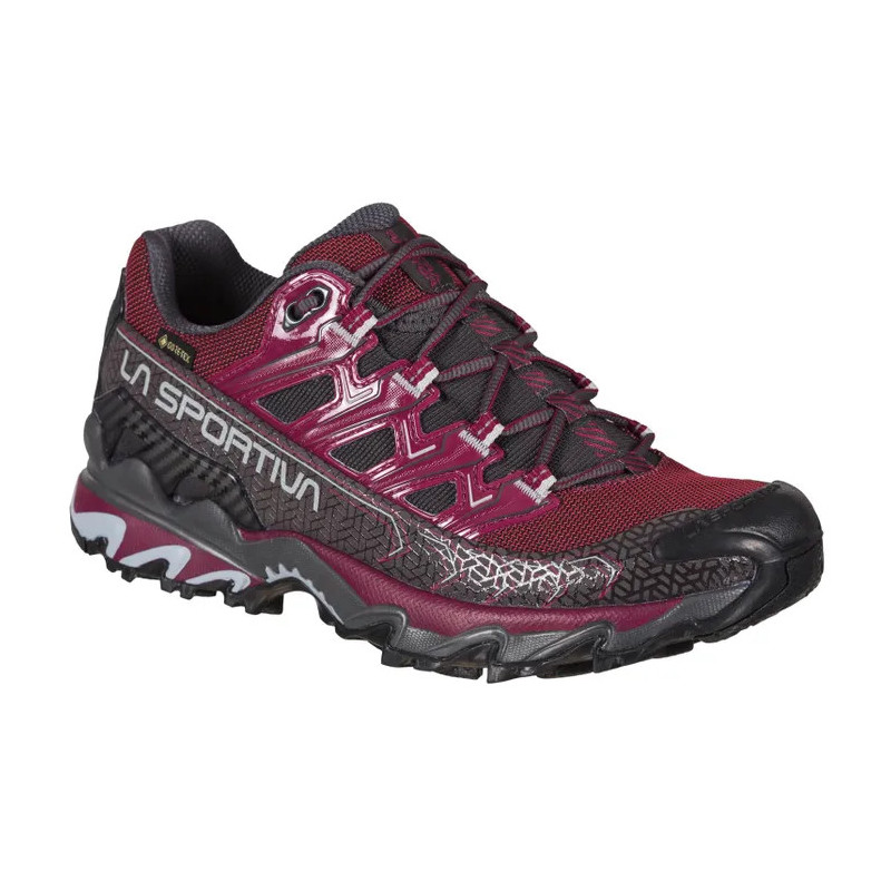 Buy La Sportiva - Ultra Raptor II Gtx Woman Red Plum/Carbon, trail running shoe up MountainGear360
