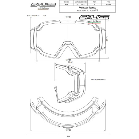 Salice - Gafas de esquí con lentes espejadas 618 RW