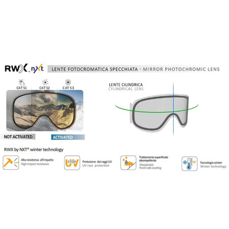 Salice - 105 RWX photochromic lens ski goggles