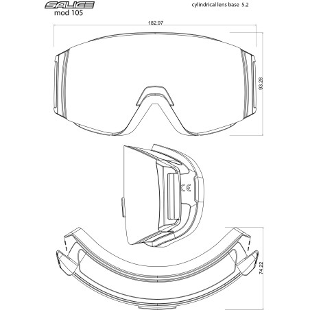 Salice - 105 RWX photochromic lens ski goggles