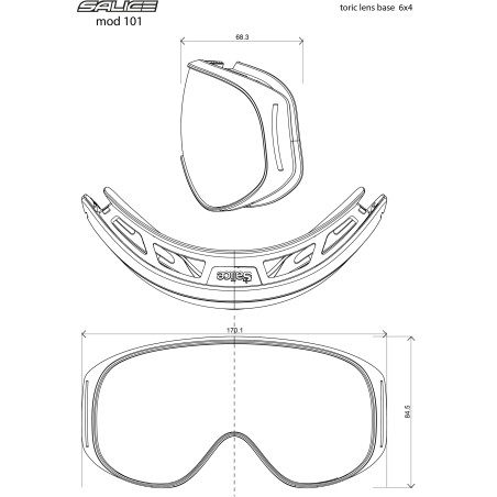 Buy Salice - 101 RW mirrored lens ski goggles up MountainGear360