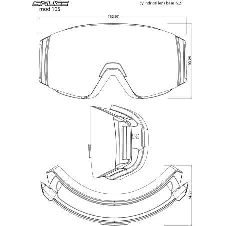 Compra Salice - 105 maschera sci lente RWX su MountainGear360