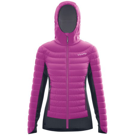 Kaufen CAMP – Hybride Damen-Daunenjacke in Lila/Schwarz/Asphaltgrau auf MountainGear360