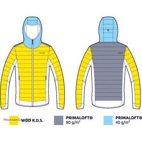 CAMP – Hybride Daunenjacke für Herren, Kiwigrün/Schwarz/Limette