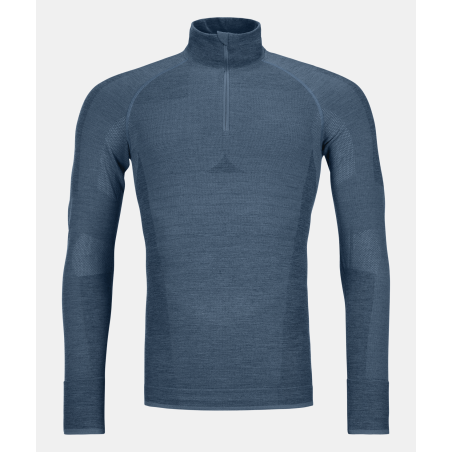 Buy Ortovox - 230 Competition Zip Neck M Petrol Blue, men's thermal shirt up MountainGear360