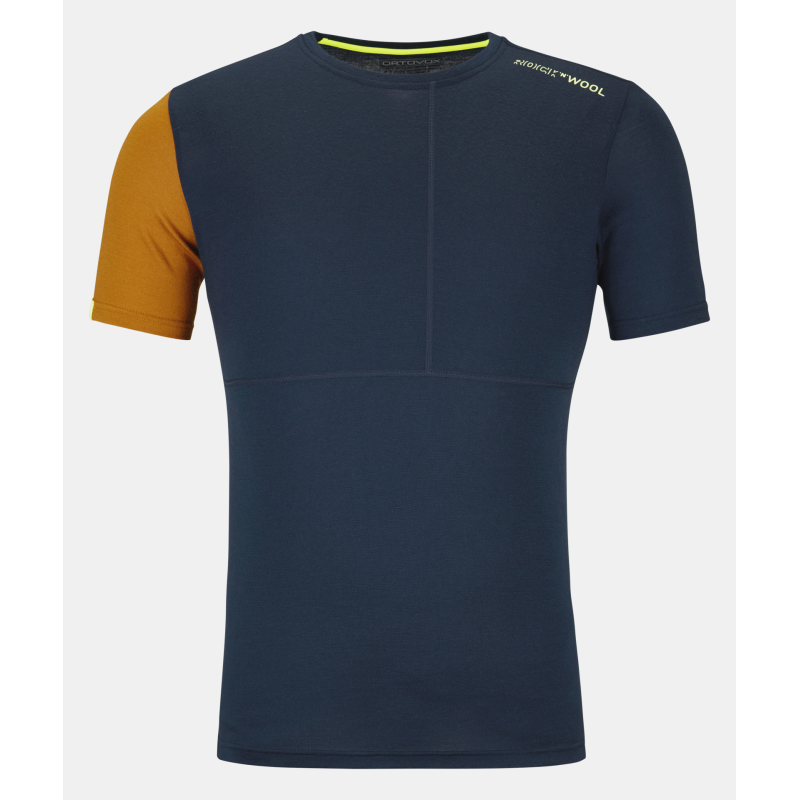 Buy Ortovox - 185 Rock'N'Wool Short Sleeve M Deep Ocean, short sleeve shirt up MountainGear360
