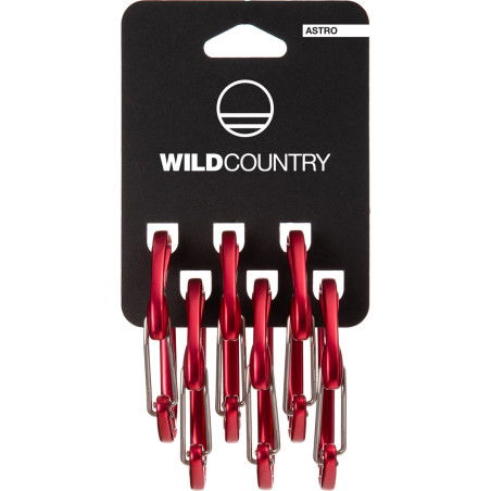 Wild Country - Astro 6 pack, mosquetones con puerta de alambre