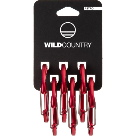 Comprar Wild Country - Astro 6 pack, mosquetones con puerta de alambre arriba MountainGear360