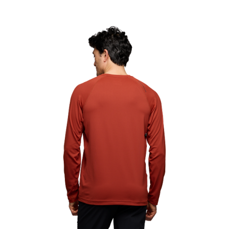 Black Diamond - Camiseta con filtro Alpenglow LS Crew Burnt Sienna UV50+