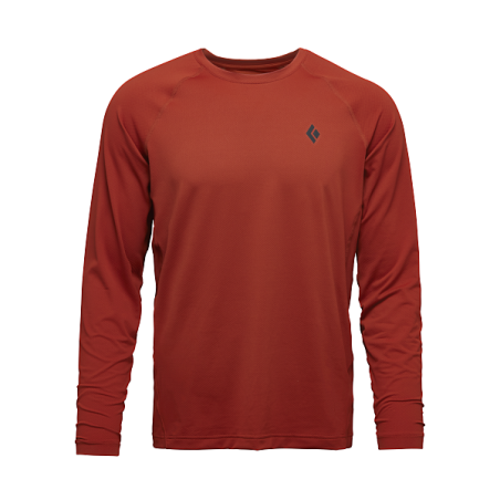 Black Diamond - Camiseta con filtro Alpenglow LS Crew Burnt Sienna UV50+