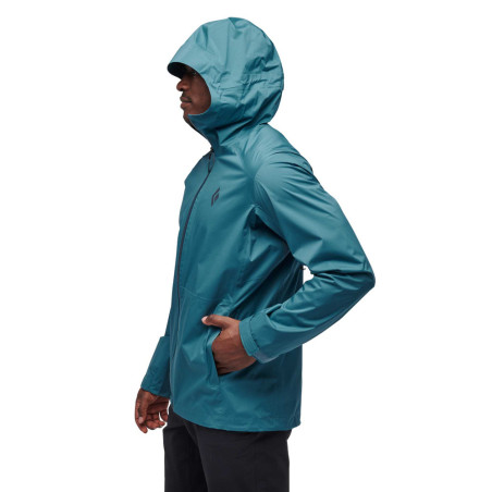 Buy Black Diamond - Stormline Stretch Rain Creek Blue, men's jacket up MountainGear360
