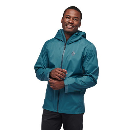 Black Diamond - Stormline Stretch Rain Creek Azul, chaqueta para hombre