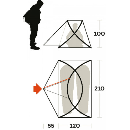 FERRINO - Maverick 2, tenda monotelo da alpinismo