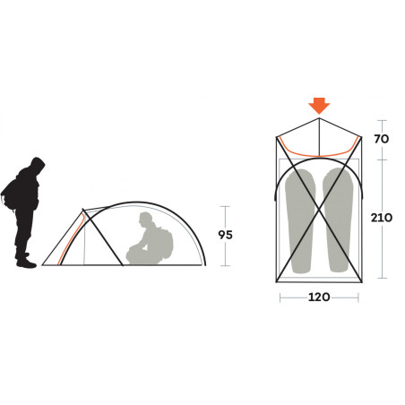 FERRINO - Namika 2, 2-person mountaineering tent