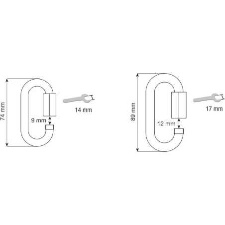 CAMP - Acero inoxidable Quick Link ovalado Quick Link acero inoxidable