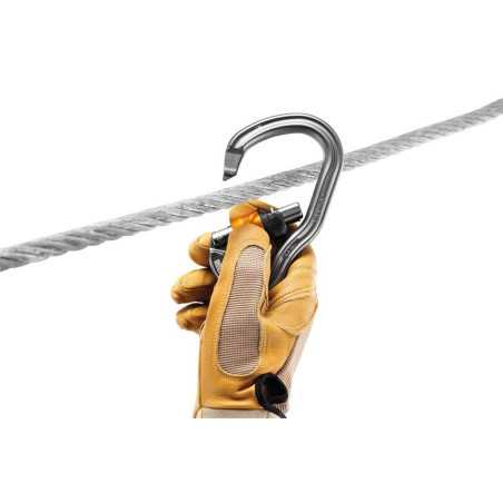 Buy Petzl - Vertigo Wire-Lock, Carabiner for progression lanyard up MountainGear360