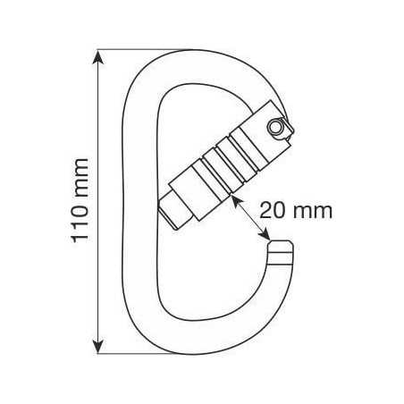 Camp - Oval XL 3Lock, automatic locking carabiner