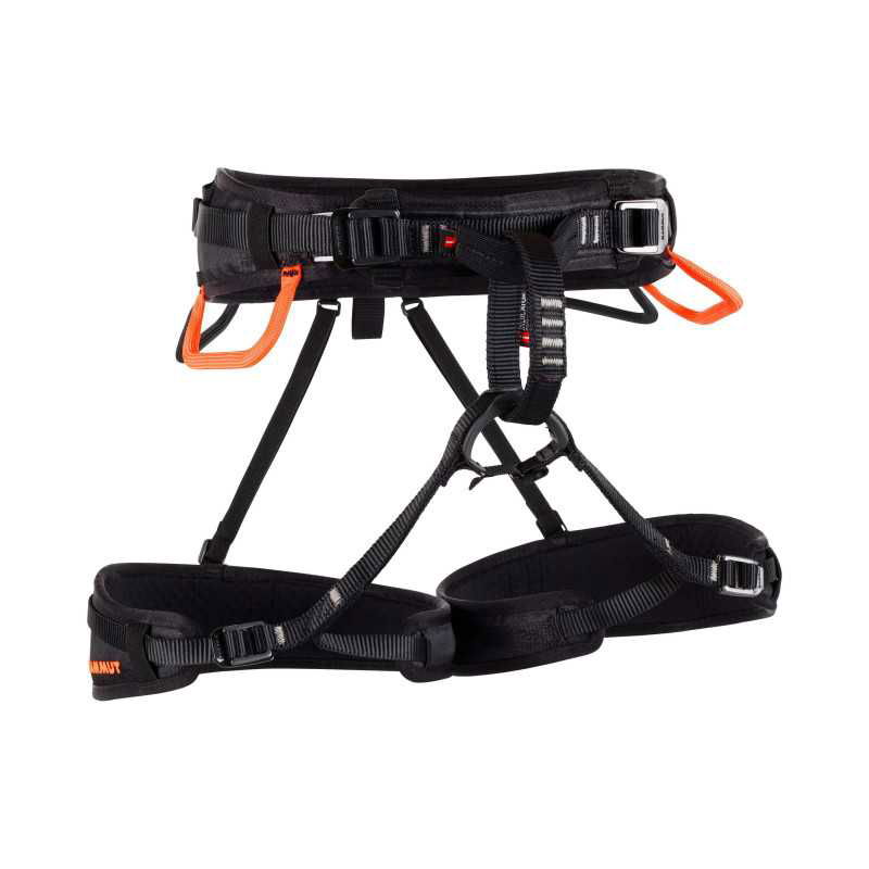 Comprar MAMMUT - Ophir 4 Slide, arnés multiusos naranja de seguridad negro arriba MountainGear360