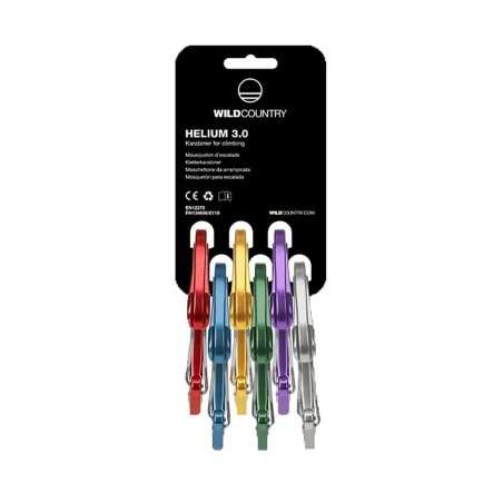 Wild Country - Helium 3.0 6pcs, mosquetones de puerta de alambre