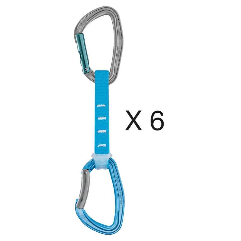 Petzl - Djinn Axess 6pz, robust sport climbing quickdraw set