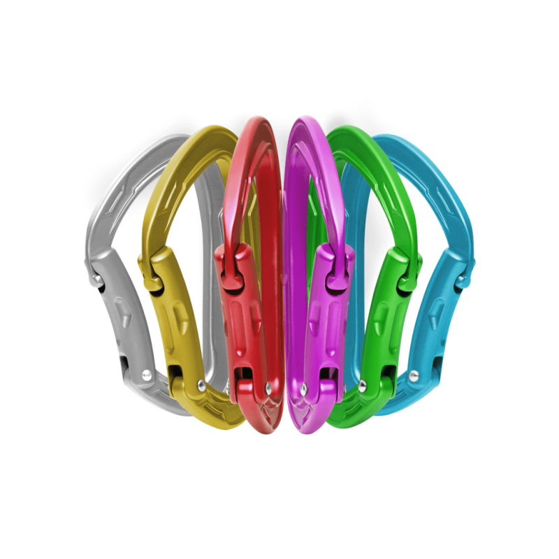 Edelrid - Mission Sixpack, Set de 6 mousquetons colorés