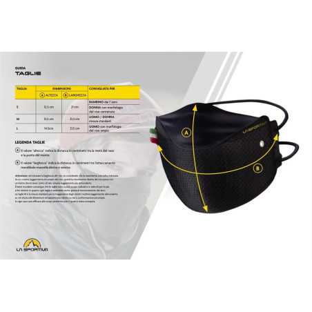 Comprar La Sportiva - Stratos Mask Mascarilla protectora lavable negra arriba MountainGear360