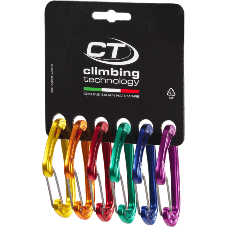 Buy Climbing Technology - Fly-Weight EVO Pack 2021 6 colored carabiners up MountainGear360