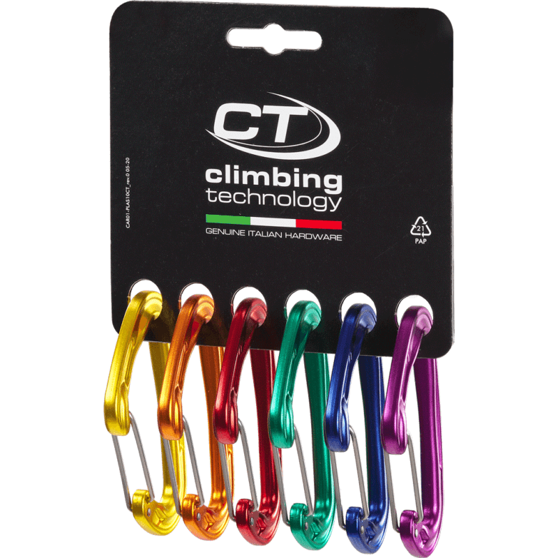 Climbing Technology - Fly-Weight EVO Pack 2021 6 colored carabiners