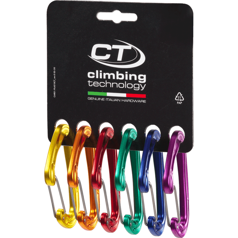 Buy Climbing Technology - Fly-Weight EVO Pack 2021 6 colored carabiners up MountainGear360