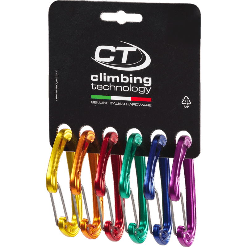 Climbing Technology - Fly-Weight EVO Pack 2021 6 mosquetones de colores