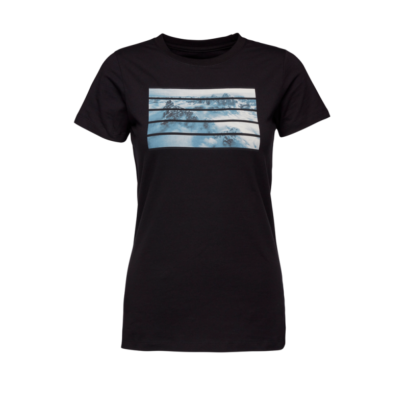 Buy Black Diamond - Aerial View Tee Black, women's t-shirt up MountainGear360