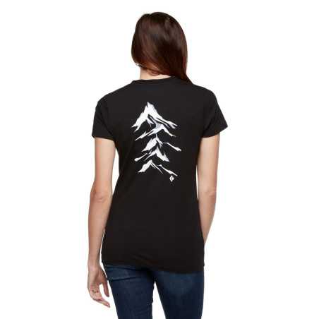 Acheter Black Diamond - Peaks Tee Black, t-shirt femme debout MountainGear360