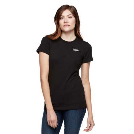 Acheter Black Diamond - Peaks Tee Black, t-shirt femme debout MountainGear360