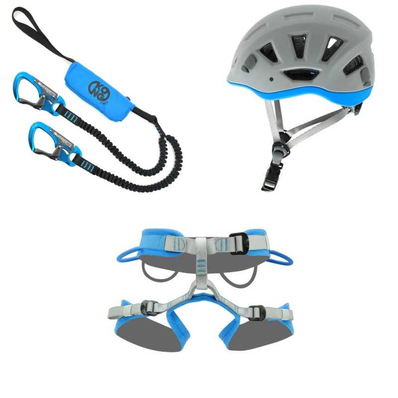 Kong - Kit Ferrata Casco + Arnés + Conjunto Ferrata