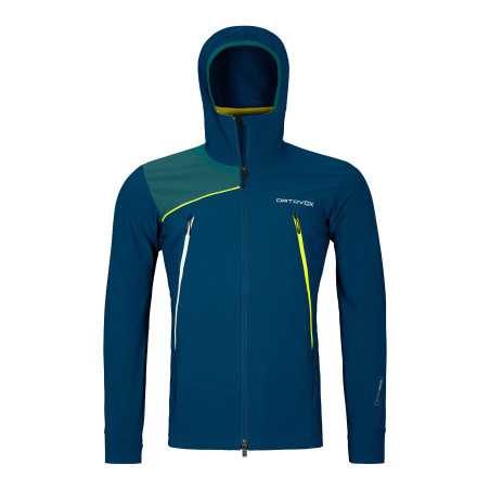 Comprar Ortovox - Pala Azul Petróleo, chaqueta de hombre con capucha arriba MountainGear360