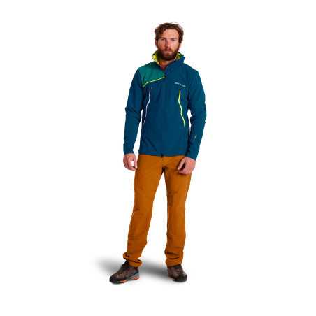 Compra Ortovox - Pala Petrol Blue, giacca uomo con cappuccio su MountainGear360
