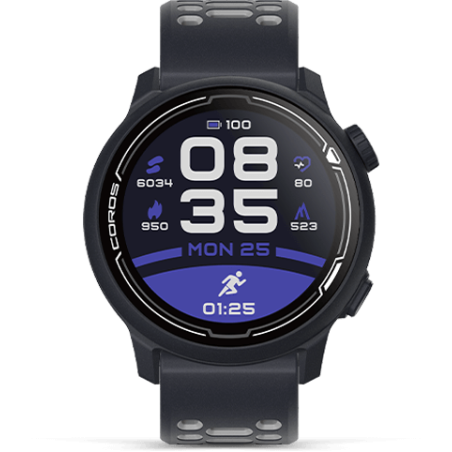 Coros - Pace 2 Black Silicon, montre de sport GPS