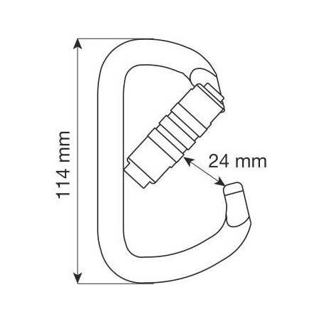 Camp - D Pro 2Lock, moschettone acciaio sicurezza