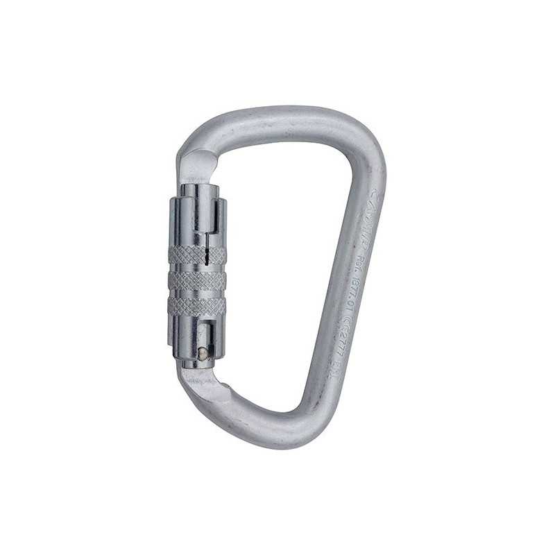 Camp - D Pro 2Lock, moschettone acciaio sicurezza