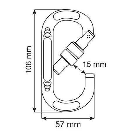 Camp - Oval Compact Lock, moschettone ovale